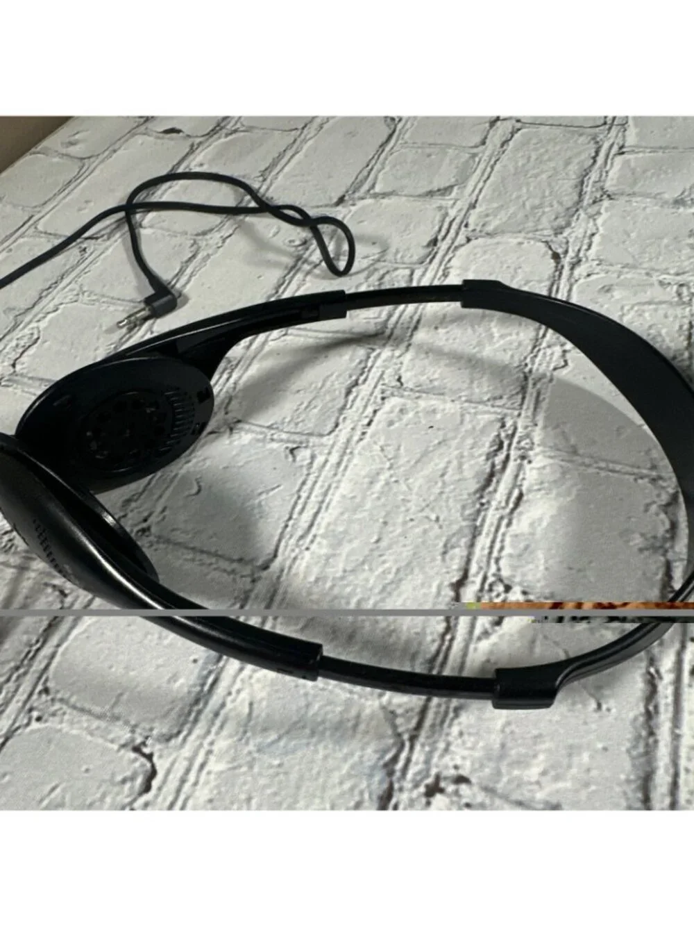 Sony Walkman MDR-027 Black Headset Headphones VINTAGE Tested No Foam Pads